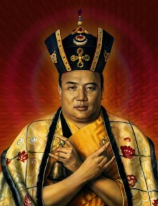 16th Karmapa wearing the Black Crown