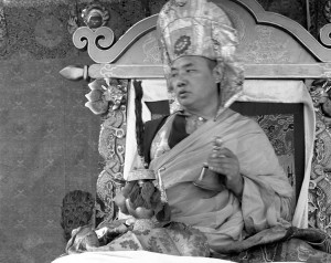 16th Karmapa at Dhagpo Kagyu Ling (photo: Peter Mannox)