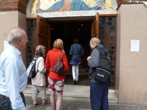 The interfaith walk arrives at the Scalabrini Centre