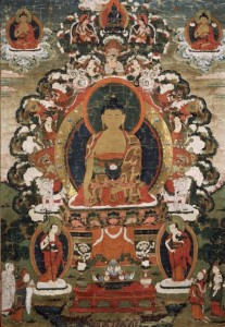 Buddha with Tilopa and Naropa