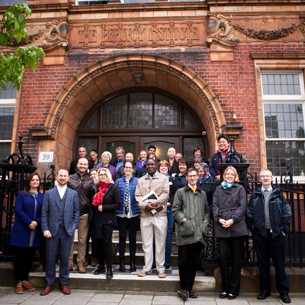 Group photo of attendees of the event run by Historic England at the Beaufoy Institute