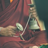 Sherab Gyaltsen Rinpoche guiding the sur ritual, 27 July 2013