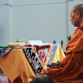 Sherab Gyaltsen Rinpoche giving the initiation of Loving Eyes in London, 28 July 2013