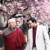 Jigme Rinpoche and Dr. Sunil Kariyakarawana outside the Beaufoy, 5 April 2014