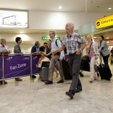 Lama Ole Nydahl arrives in Heathrow 13 July 2012