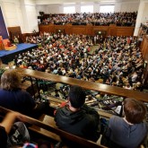 Friends Meeting House is packed to capacity for H.H. Karmapa’s teachings 14 July 2012