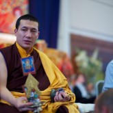 H.H. Karmapa giving blessing during the initiation, 15 July 2012