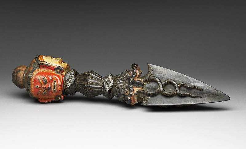 Phurba (ritual dagger) at the Ashmolean Museum, Oxford