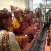 Sherab Gyaltsen Rinpoche and friends in the Victoria & Albert Museum, 29 July 2013