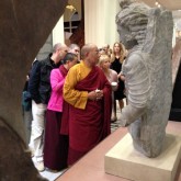 Sherab Gyaltsen Rinpoche and friends in the Victoria & Albert museum, 29 July 2013