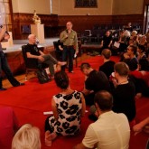 Sangha meeting in the Beveridge Hall