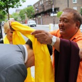 Shamar Rinpoche being greeted at the Beaufoy 3 June 2014