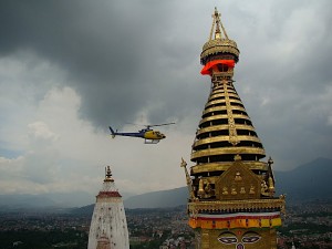 Swayambhu helicopter consecration