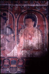 Earliest known painting of Milarepa (3rd floor, Sehkar Guthok)
