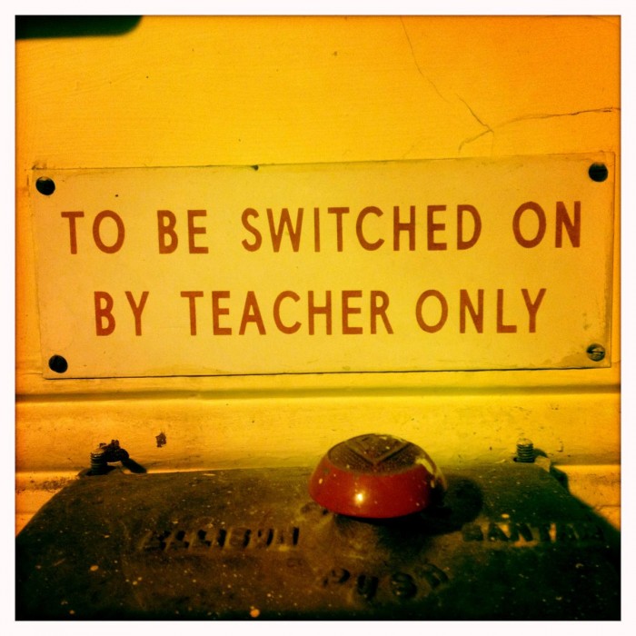 Old electricity switch in the Beaufoy Institute building